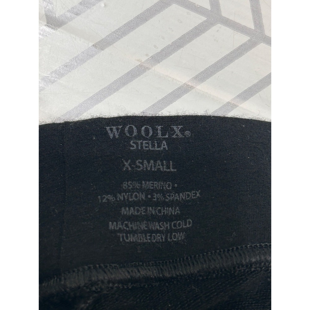 WoolX Women's Size XS Black Stella Merino Wool Blend Leggings b6 - Picture 4 of 9